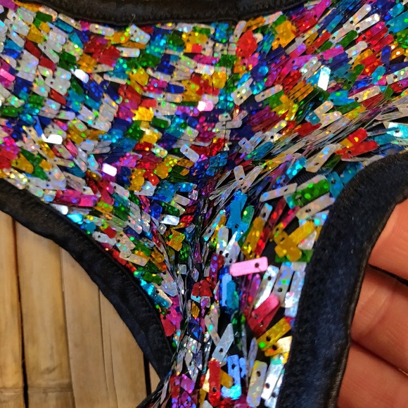 Never Worn Multicolor Sequin Top - Picture 5 of 5